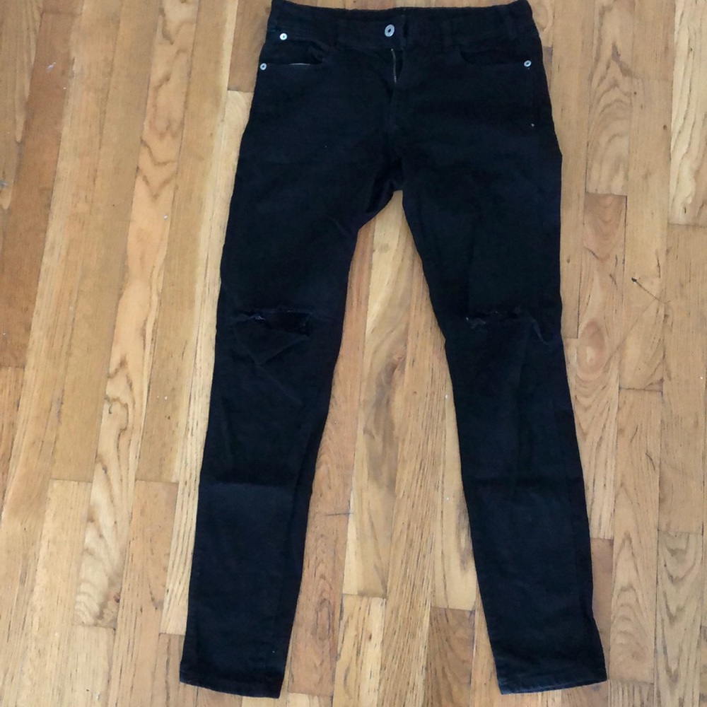 High end black jeans